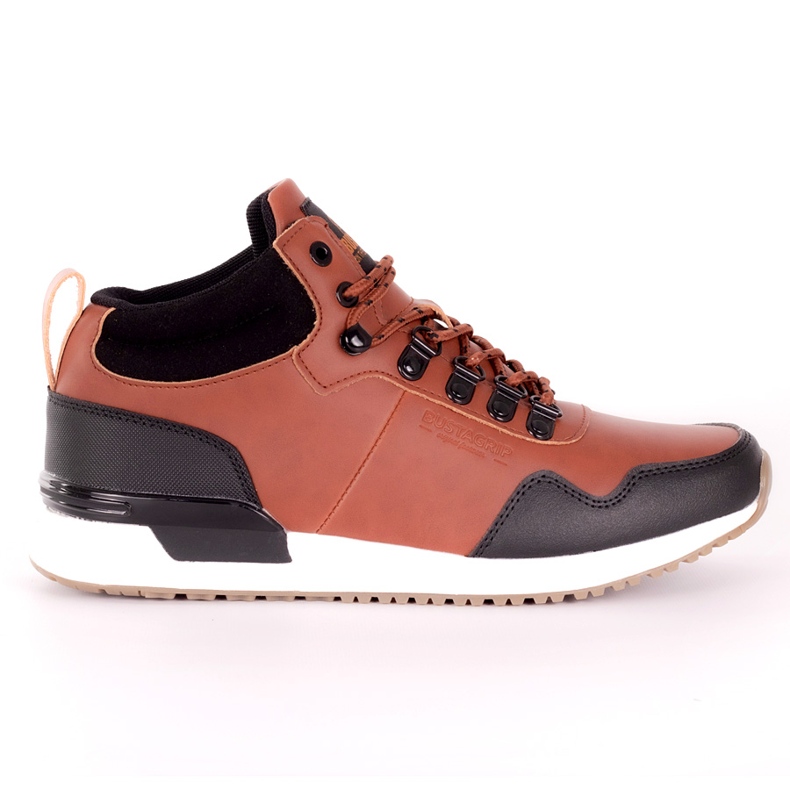 Chaussures en cuir pour hommes hautes marron Jogger Pro Bustagrip brun