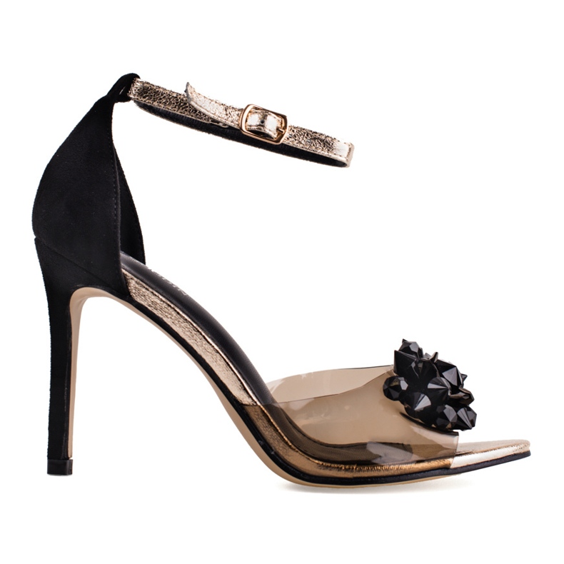 Escarpins femme noirs transparents avec doigts Shelovet apparents le noir