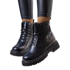 BM Bottes isolées noires d'Anja le noir
