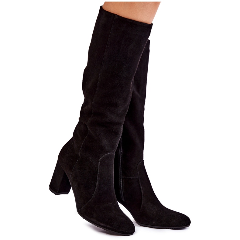 Bottes en daim pour femmes Laura Messi Noir 1415 le noir