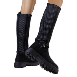 Bottes isolées noires de Leale le noir
