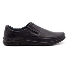 Olivier Chaussures sans lacets pour hommes 7053 noir