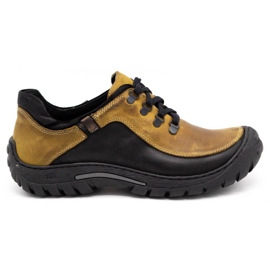 KOMODO Chaussures trekking homme cuir 917K jaune KOMODO Chaussures trekking homme cuir 917K jaune