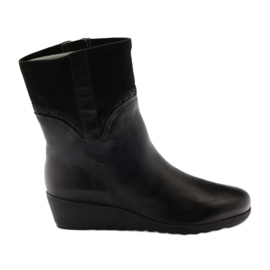 Bottes Noires Sur Wedge Caprice 25459 noir