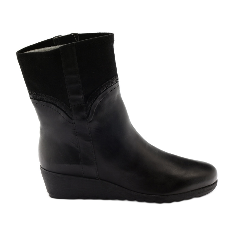 Bottes Noires Sur Wedge Caprice 25459 noir le noir