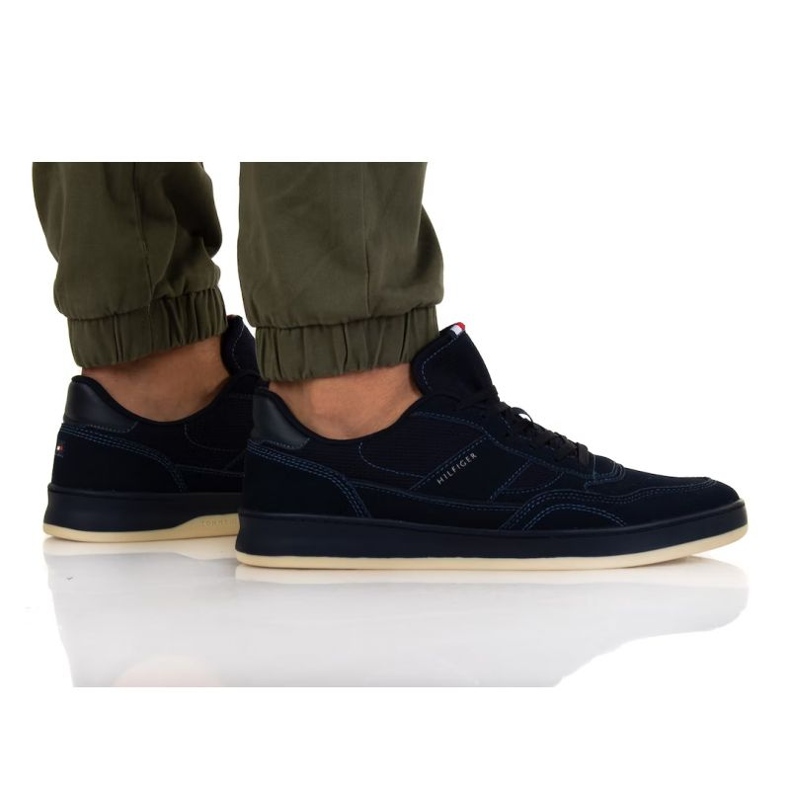 Tommy Hilfiger Retro Court Cupsole Seude Mix M FM0FM04169 DW5 bleu Tommy Hilfiger Retro Court Cupsole Seude Mix M FM0FM04169 DW5 bleu