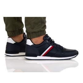 Tommy Hilfiger Iconic Runner Cuir M FM0FM04281 DW5 bleu marine