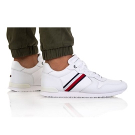 Tommy Hilfiger Iconic Runner Cuir M FM0FM04281 Ybr blanche