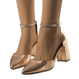 BM Pompes à champagne Leighton avec zircone cubique doré