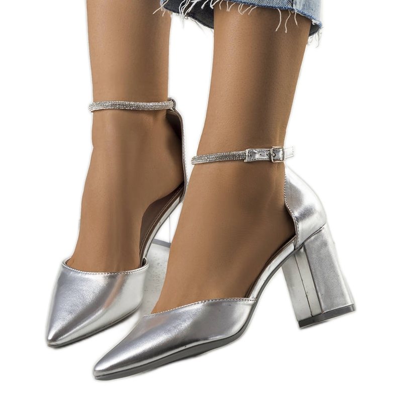 BM Escarpins en argent avec zircon cubique Leighton