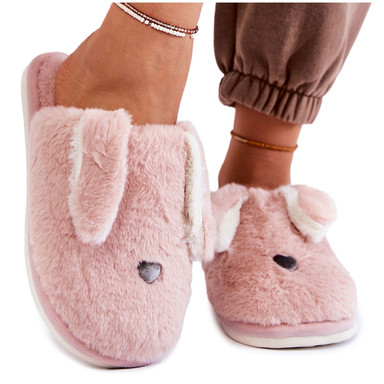 Chaussons Fourrure Femme Violet Clair Remmi