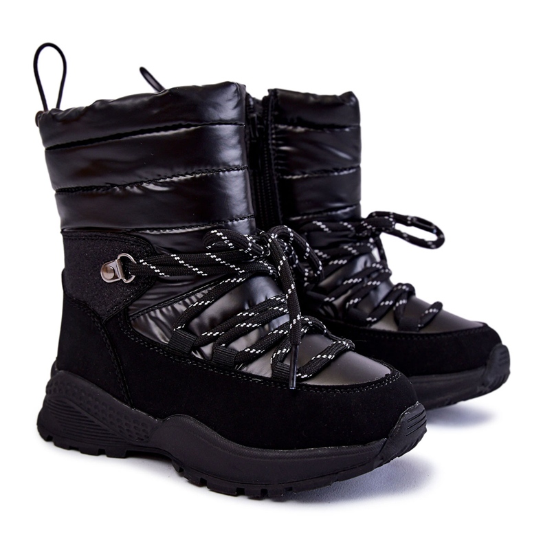 PE1 Bottes de neige chaudes pour enfants Leena noires avec fermeture éclair le noir le noir PE1 Bottes de neige chaudes pour enfants Leena noires avec fermeture éclair le noir le noir