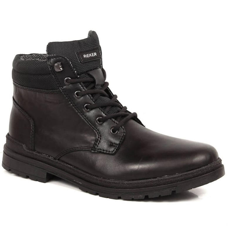 Bottes hautes en cuir Rieker M RKR558 le noir