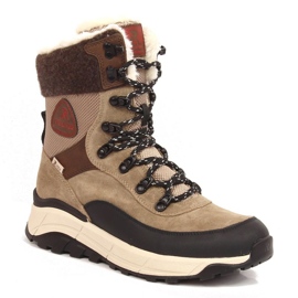 Rieker Revolution W RKR565 bottes de neige en cuir imperméable beige Rieker Revolution W RKR565 bottes de neige en cuir imperméable beige