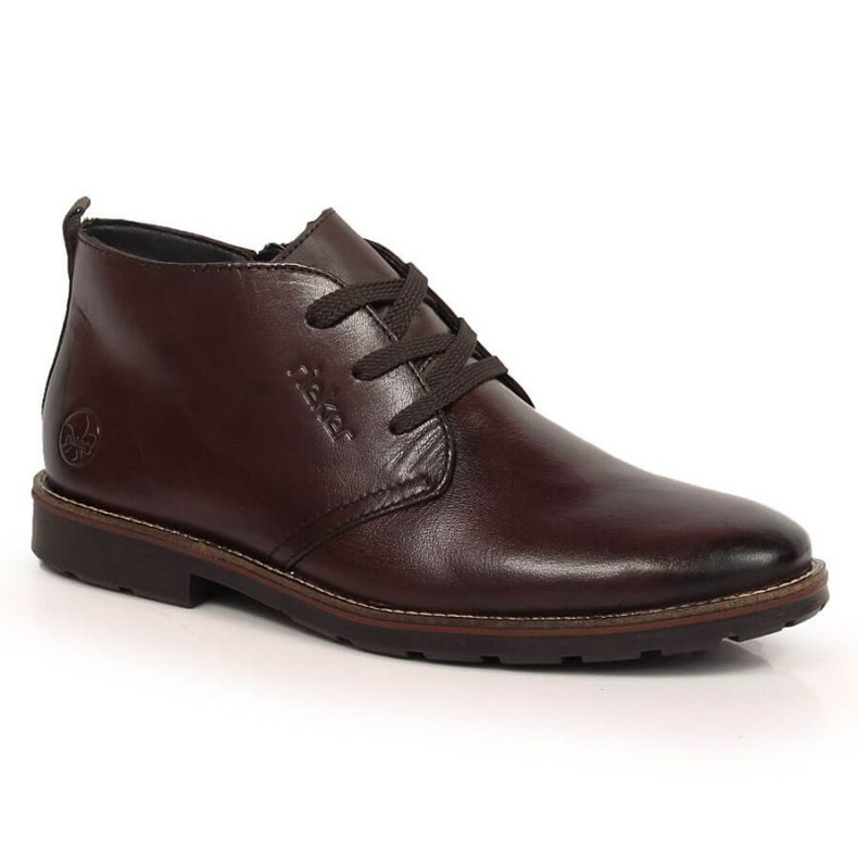 Bottes en cuir isolées avec de la laine de mouton Rieker M RKR569 brun