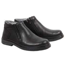 Bottes isolées cuir homme noir Helios 886