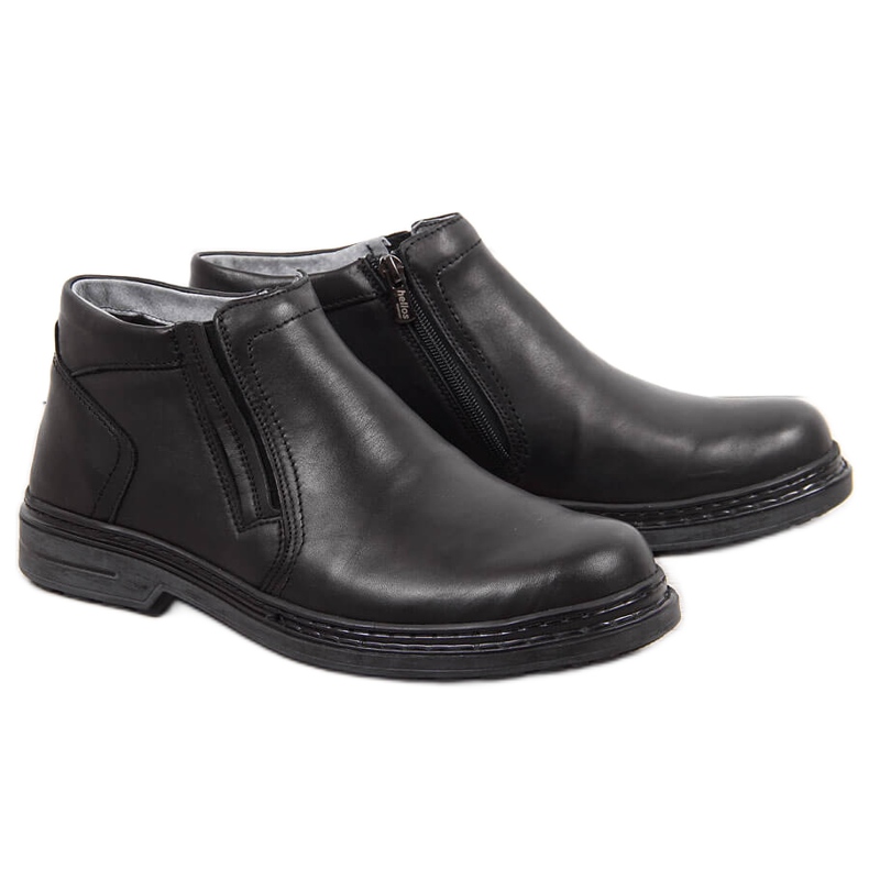 Bottes isolées cuir homme noir Helios 886 le noir Bottes isolées cuir homme noir Helios 886 le noir