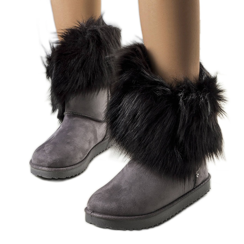 Bottes de neige isolées en fourrure Kynlee grises