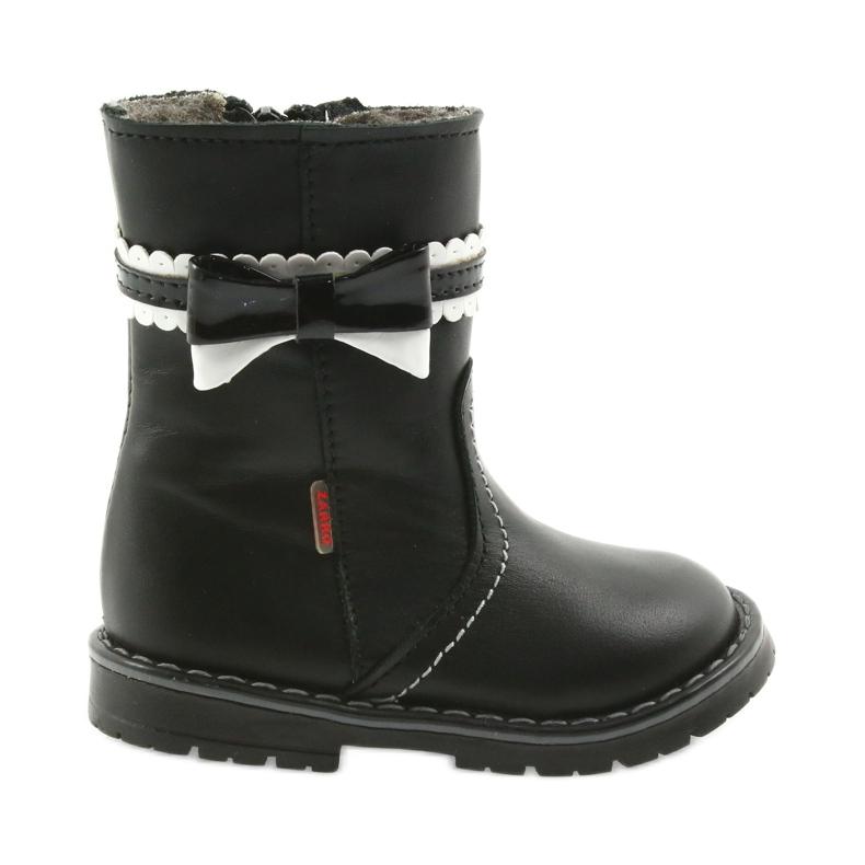 Bottes de filles 87/03 noir avec un arc zarro le noir
