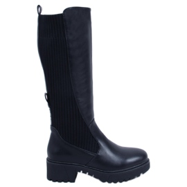 BM Bottes d'équitation avec tige souple Harley Black noir