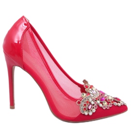 BM Escarpins pour femmes avec pierres Monroe Red rouge