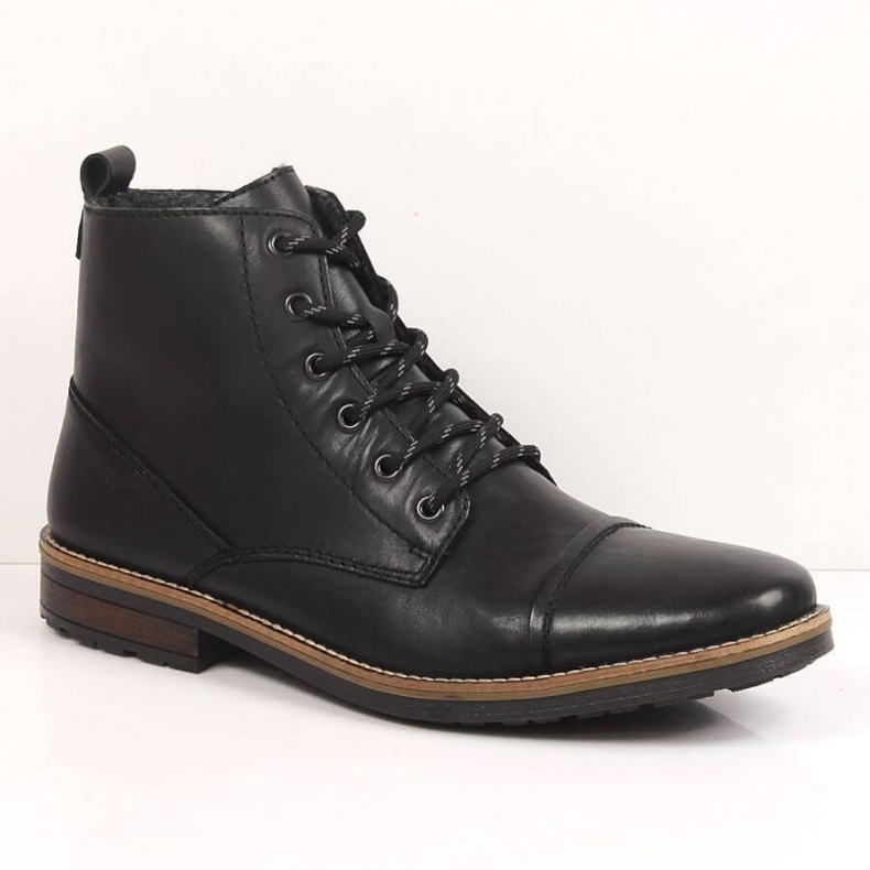 Bottes isolées en cuir Rieker M RKR550 le noir
