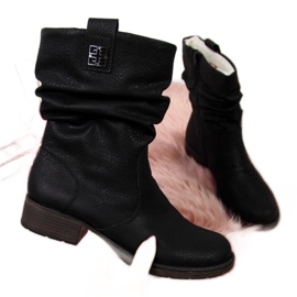 Bottes isolées avec de la laine Rieker RKR174 le noir