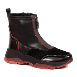 Bottes isolées en cuir Filippo W PAW395 le noir rouge Bottes isolées en cuir Filippo W PAW395 le noir rouge