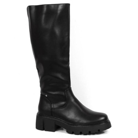 Bottes à bloc et à plateforme isolées Sergio Leone W SK400 noir
