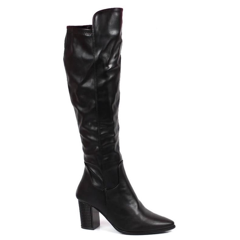 Bottes sur poteau décoratif, isolées Filippo W PAW397 le noir