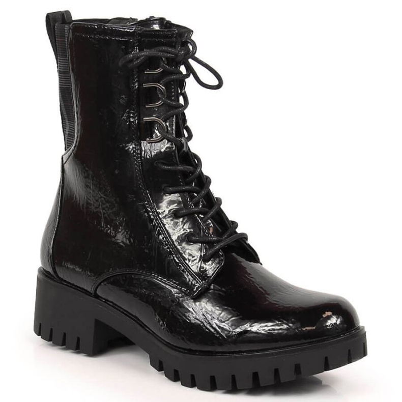 Bottines laquées isolées Jezzi W JEZ369 le noir
