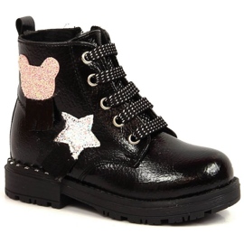 Bottes isolées scintillantes Potocki Jr WOL121A le noir Bottes isolées scintillantes Potocki Jr WOL121A le noir