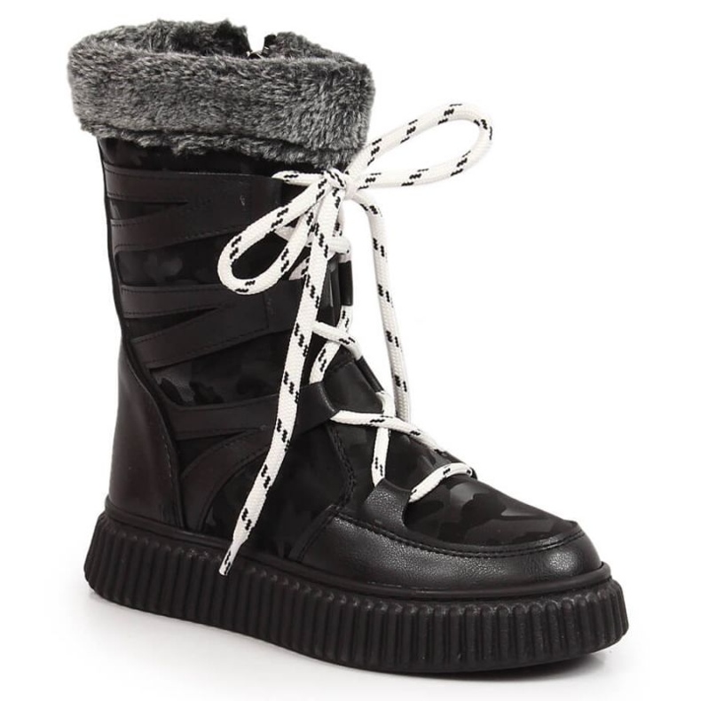 Bottes avec fourrure Potocki W WOL123A le noir