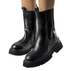 PA1 Bottes hautes noires de Valeris le noir PA1 Bottes hautes noires de Valeris le noir