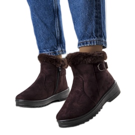 Julius marron, bottes de neige isolées avec fourrure brun Julius marron, bottes de neige isolées avec fourrure brun