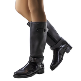 Bottes hautes noires de Lahti le noir Bottes hautes noires de Lahti le noir