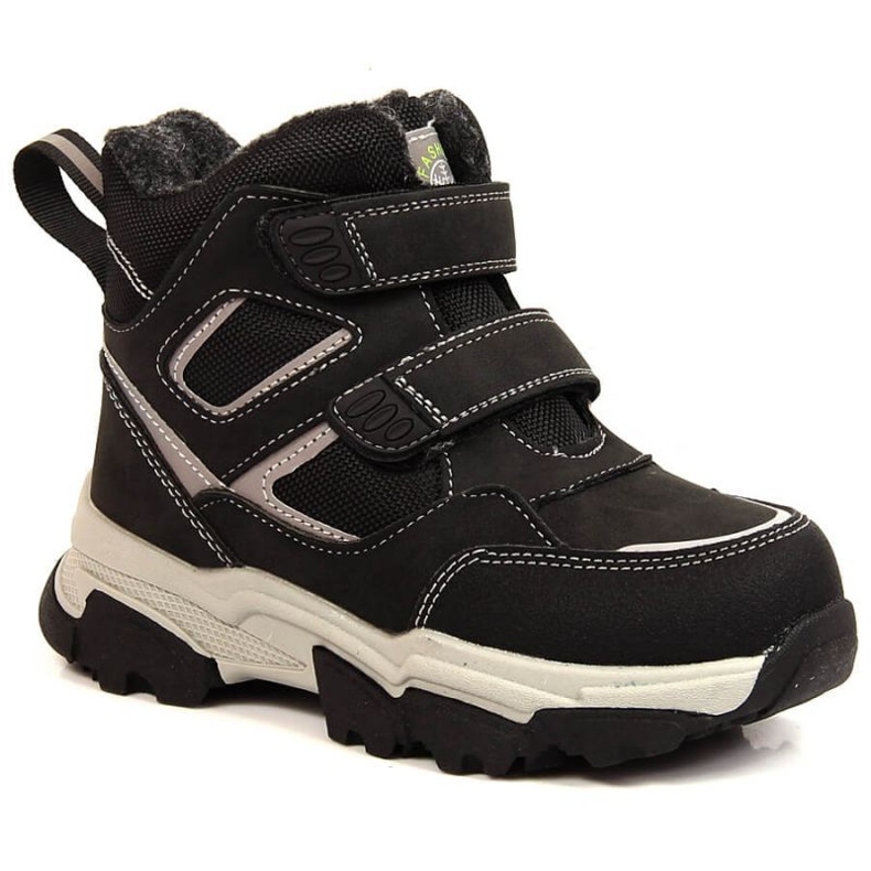 Bottes d'hiver isolées en laine de mouton News Jr. EVE382A le noir