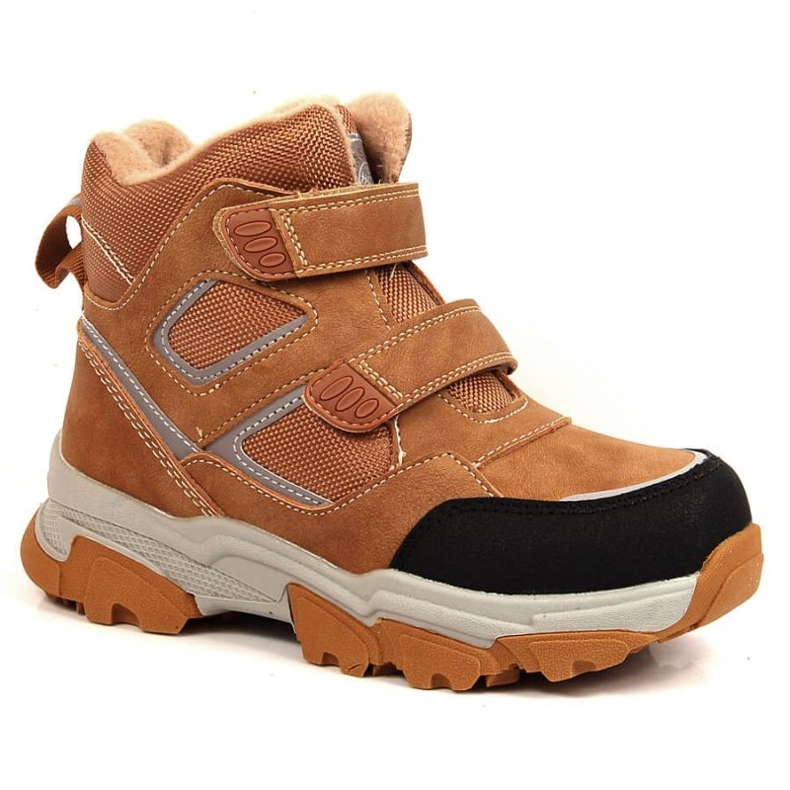 Bottes d'hiver isolées en laine de mouton News Jr. EVE382B brun