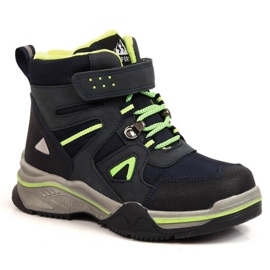 Chaussures isolées en laine de mouton News Jr. EVE383B bleu marine