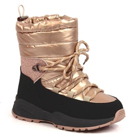 Bottes de neige isolées en laine de mouton News Jr. EVE384B doré