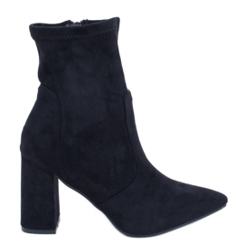 PA1 Bottes à talons en daim de Natalie Black le noir