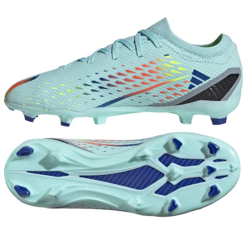 Adidas X Speedportal.3 Fg Jr GW8463 chaussures de football bleu bleu Adidas X Speedportal.3 Fg Jr GW8463 chaussures de football bleu bleu