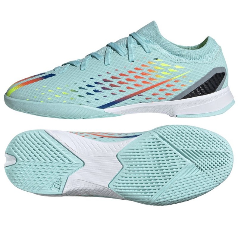 Adidas X Speedportal.3 In Jr GW8467 chaussures de football bleu bleu Adidas X Speedportal.3 In Jr GW8467 chaussures de football bleu bleu