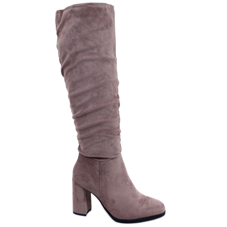 BM Bottes à talons classiques de Vilma Kaki gris