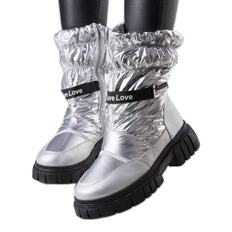 Bottes de neige argentées LoveXsnow