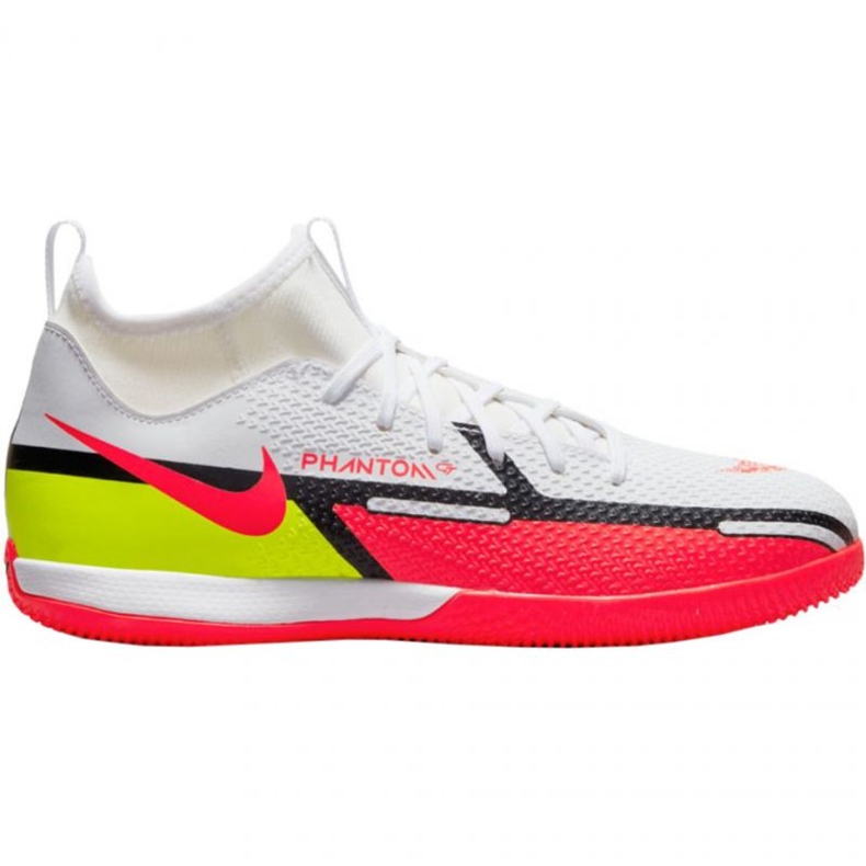 Chaussures d'intérieur Nike Phantom GT2 Academy Df Ic Jr DC0815-167 blanche rouge