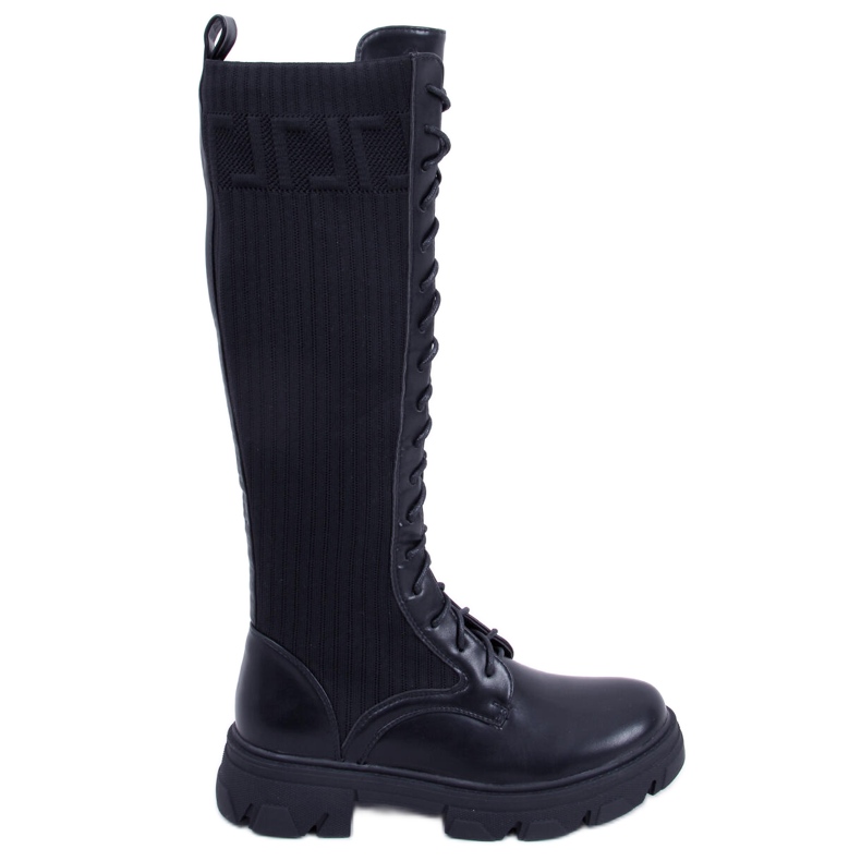 BM Bottes d'équitation à tige souple Keyshia Black le noir