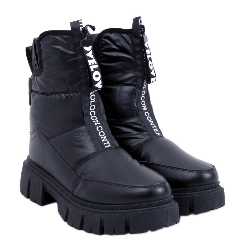 BM Bottes de neige isolées de Joanie Black le noir