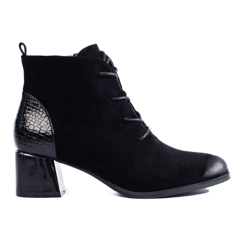 W. Potocki Boots femme Potocki noir avec laçage le noir