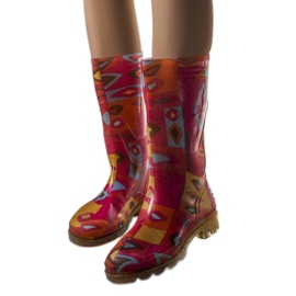 Bottes en caoutchouc orange pour femmes de Massby